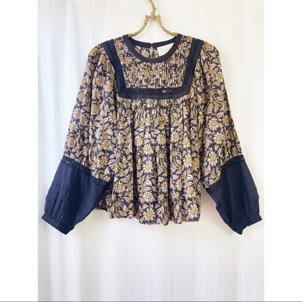 Anthropologie Cleobella Rafia lace blouse